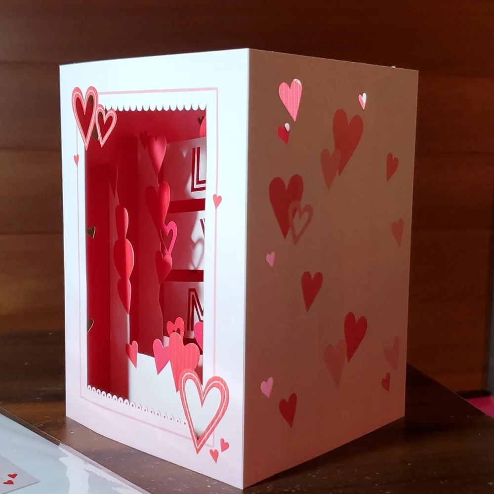 Valentine's Day 3D Hallmark Greeting Card Love You More Pop-up Kids Love